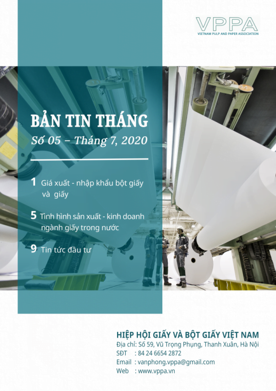 Bản tin tháng 7/2020 - HIỆP HỘI GIẤY VÀ BỘT GIẤY VIỆT NAM