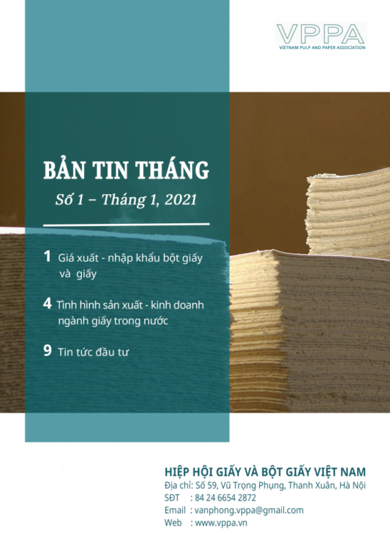 Bản tin tháng 1/2021 - HIỆP HỘI GIẤY VÀ BỘT GIẤY VIỆT NAM