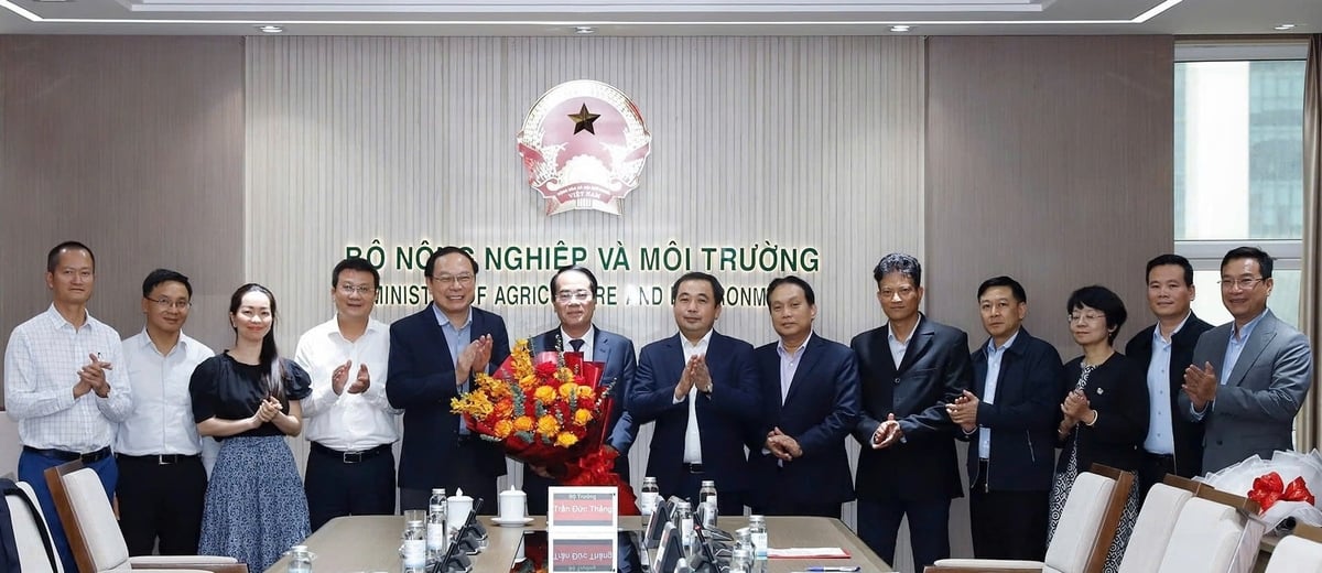 Bộ trưởng Trần Đức Thắng, Thứ trưởng Lê Công Thành cùng lãnh đạo Cục Biến đổi khí hậu, lãnh đạo Cục Môi trường chúc mừng Cục trưởng Tăng Thế Cường. Ảnh: Hữu Công. Bộ trưởng Trần Đức Thắng, Thứ trưởng Lê Công Thành cùng lãnh đạo Cục Biến đổi khí hậu, lãnh đạo Cục Môi trường chúc mừng Cục trưởng Tăng Thế Cường. Ảnh: Hữu Công.